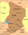 乍得的地图